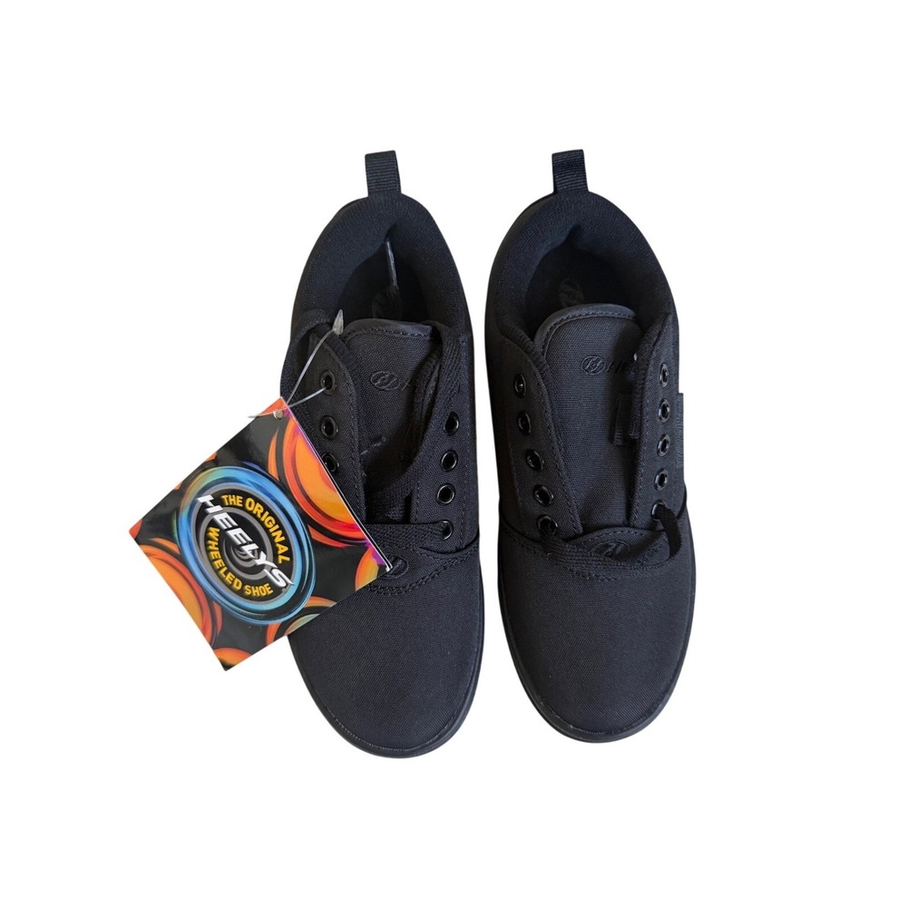Heelys Pro 20 Black Canvas Wheeled Skate Shoes Kids Youth Size 2 HES10430 NEW
